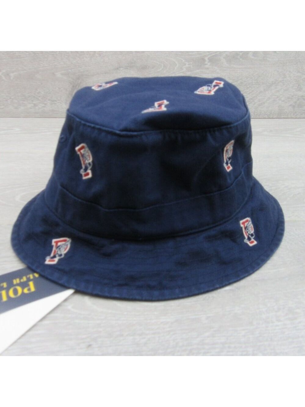 Polo Ralph Lauren Embroidered P-Wing Bucket Hat Adult Size L/XL Navy Blue NEW - Picture 4 of 12
